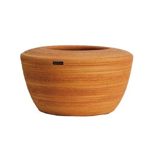 Bacia de cerâmica contemporânea laranja