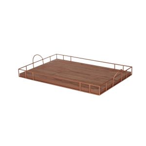 Bandeja Retangular Para Decoração Em Tons Escuros