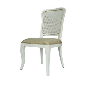 Cadeira Louis XV clássica contemporânea com palha