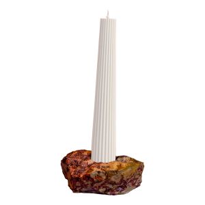 Castiçal Com Base De Pedra Contemporânea