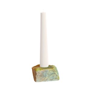 Castiçal Com Base De Pedra Contemporânea