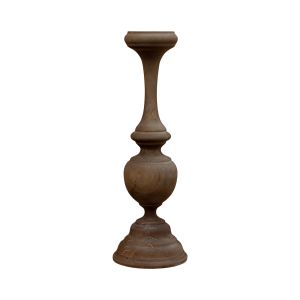 Castiçal Torneado Amadeirado Contemporâneo