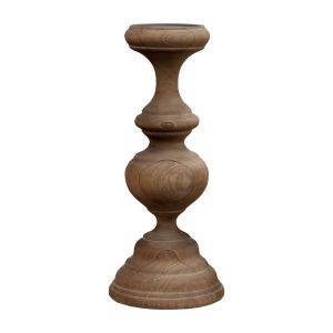 Castiçal Torneado Amadeirado Contemporâneo