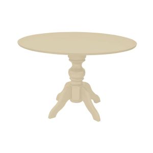 MESA COM PÉS CLAROS E TAMPO AMADEIRADO