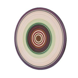 Mandala Decorativa Listrada PIntada A Mão