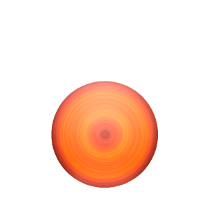 Mandala Decorativa Na Cor Laranja Pintada a Mão