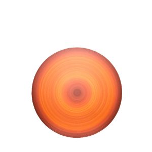 Mandala Decorativa Na Cor Laranja Pintada a Mão