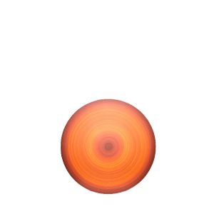 Mandala Decorativa Na Cor Laranja Pintada a Mão