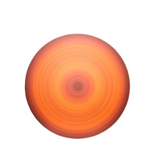 Mandala Decorativa Na Cor Laranja Pintada a Mão