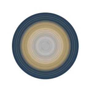 Mandala decorativa azul listrado