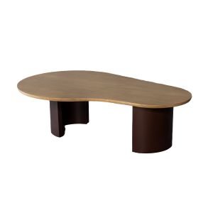 Mesa De Centro Clássica Com Tampo Amadeirado