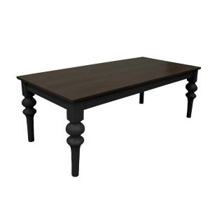 Mesa De Jantar Clássica Na Cor Preta
