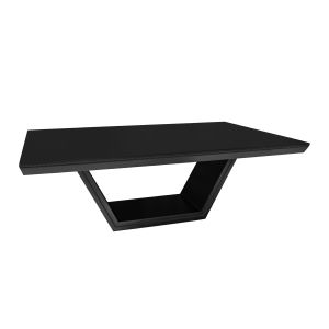 Mesa De Jantar Detalhada Na Cor Preta