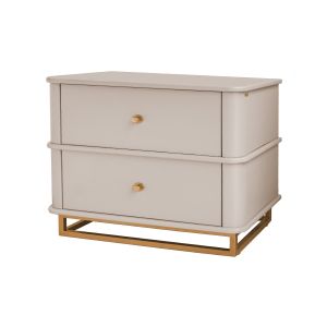 Mesa de Cabeceira Contemporânea Com Dourado