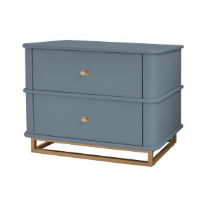 Mesa de Cabeceira Contemporânea Na Cor Azul
