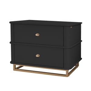 Mesa de Cabeceira Contemporânea na cor preta