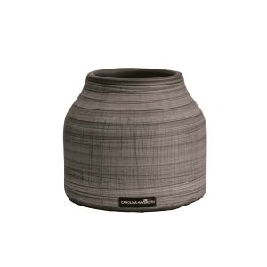 Pote de cerâmica contemporâneo pintado a mão