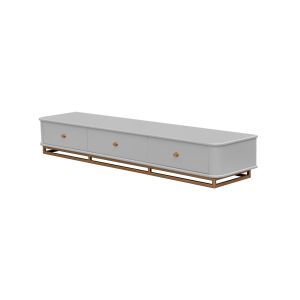 Rack Moderno Com Pés Metálicos Para Sala de Estar