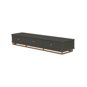 Rack Moderno Com Pés Metálicos Para Sala de Estar