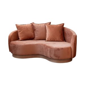 Sofá clássico na cor terracota