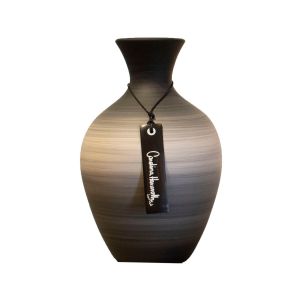 Vaso De Cerâmica Contemporâneo Preto e Branco