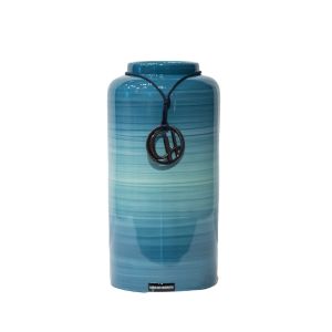 Vaso De Cerâmica Em Tons De Azul