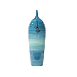 Vaso De Cerâmica Em Tons De Azul