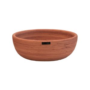 Vaso De Cerâmica Texturizado Na Cor Laranja