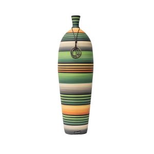 Vaso De Cerâmica Verde Listrado