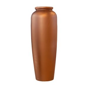 Vaso De Fibra Contemporâneo Na Cor Cobre