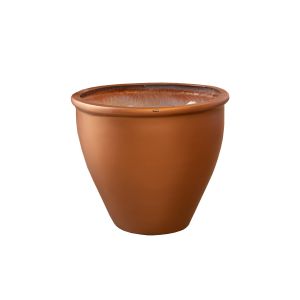 Vaso De Fibra Contemporâneo Na Cor Cobre