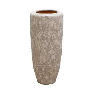 Vaso De Fibra Decorativo Com Textura Papel Machê