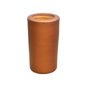 Vaso De Fibra Decorativo Na Cor Cobre