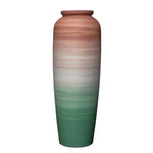 Vaso De Fibra Decorativo Pintado a Mão