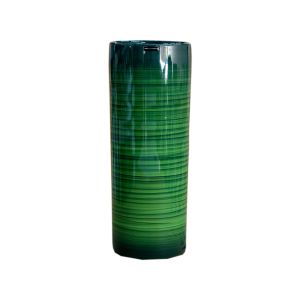 Vaso Tubo De Cerâmica Na Cor Verde
