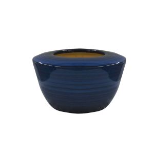 Vaso de cerâmica contemporâneo azul