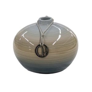 Vaso Bojudo decorativo em Cerâmica