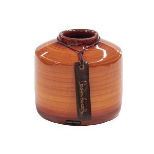 Vaso de cerâmica contemporâneo laranja