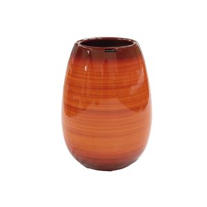 Vaso de cerâmica contemporâneo laranja