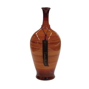 Vaso de cerâmica contemporâneo laranja