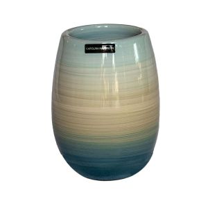 Vaso de cerâmica contemporâneo pintado a mão