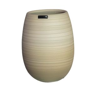 Vaso de cerâmica decorativo na cor bege