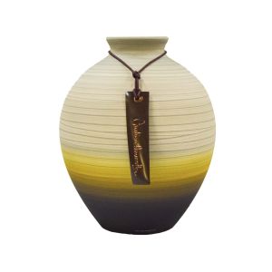 Vaso de cerâmica decorativo pintado a mão