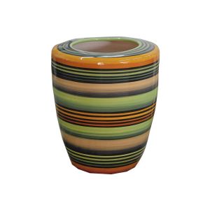 Vaso de chão contemporâneo pintado a mão