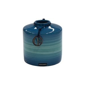 Vaso reto decorativo de cerâmica