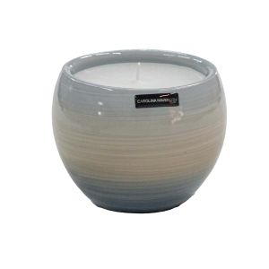 Vela de cerâmica contemporâneo azul listrado