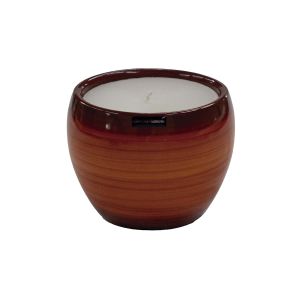 Vela de cerâmica contemporâneo laranja listrado