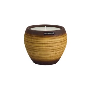 Vela decorativa para mesa de centro na cor marrom