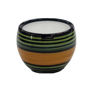Vela decorativa verde listrado