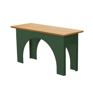 Aparador Apollo L140xP610cm - verde oliva com lâmina mel pinus
